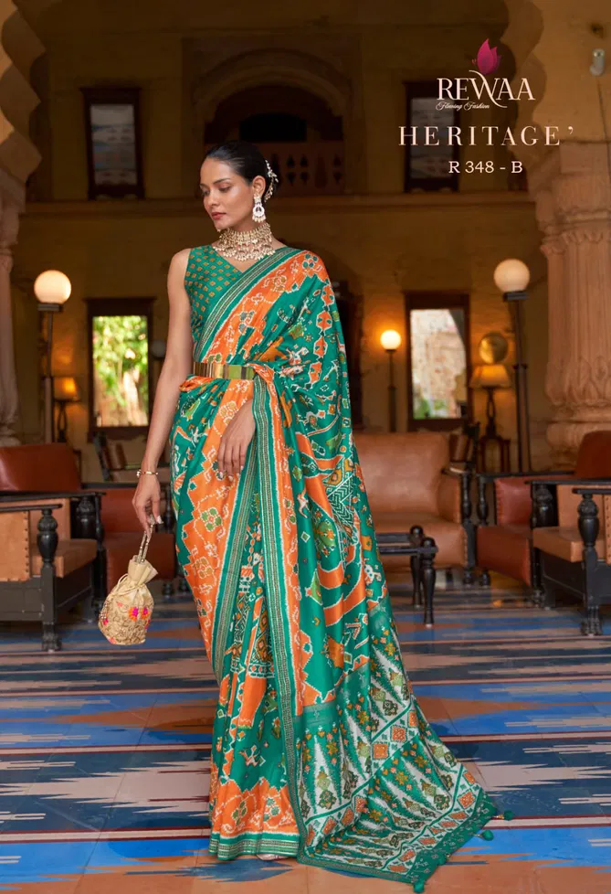 Heritage By Rewaa Pure Silk Designer Patola Sarees Exporters In India